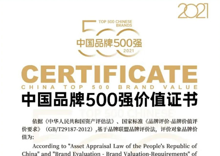 leyu.乐鱼电子入选“2021中国品牌500强”，上榜央企第21位！